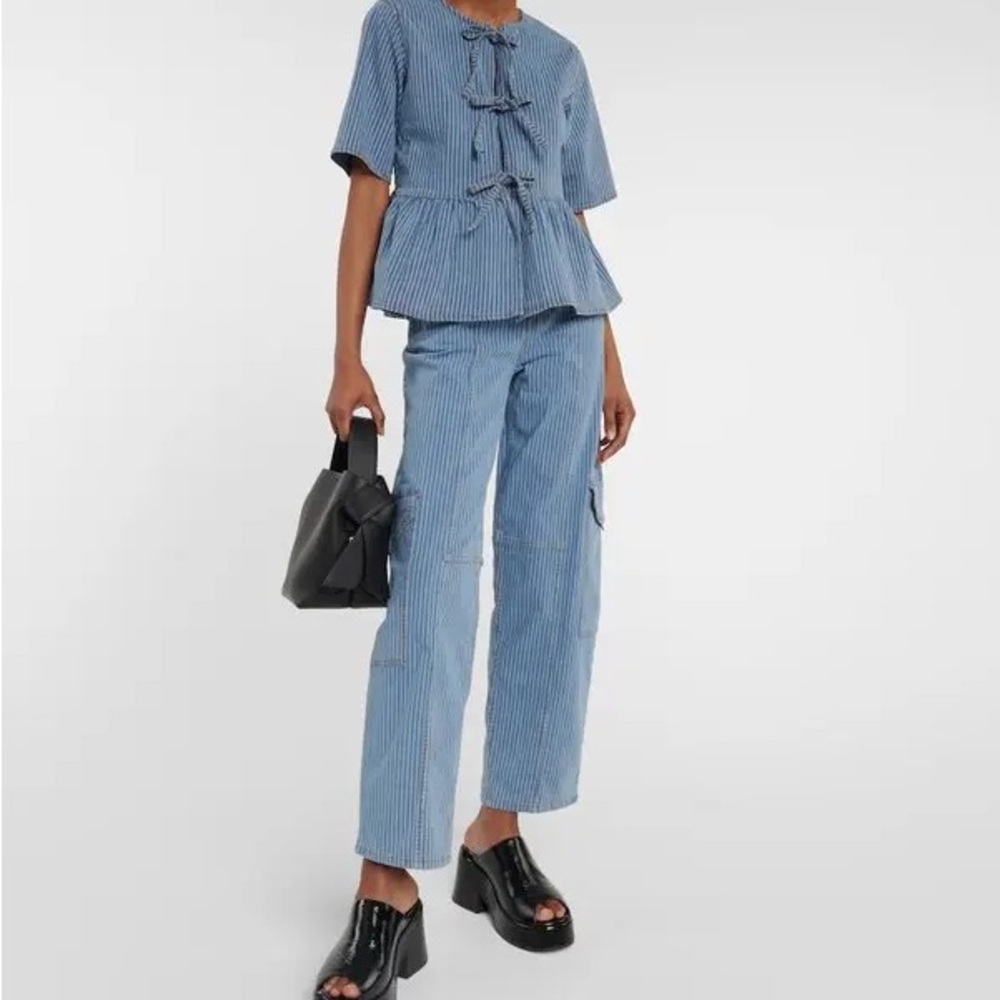 GANNI blue denim set